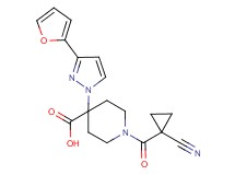 1-[(1-cyanocyclopropyl)carbonyl]-4-[3-(2-furyl)-1H-pyrazol-1-yl]piperidine-4-carboxylic acid