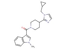 3-({4-[1-(cyclopropylmethyl)-1H-imidazol-2-yl]-1-piperidinyl}carbonyl)-1-methyl-1H-indole
