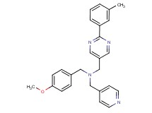 (4-methoxybenzyl){[2-(3-methylphenyl)pyrimidin-5-yl]methyl}(pyridin-4-ylmethyl)amine