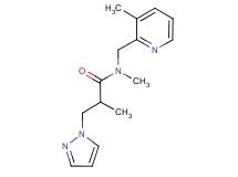 N,2-dimethyl-N-[(3-methylpyridin-2-yl)methyl]-3-(1H-pyrazol-1-yl)propanamide