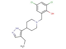 2,4-dichloro-6-{[4-(4-ethyl-1H-pyrazol-5-yl)piperidin-1-yl]methyl}phenol