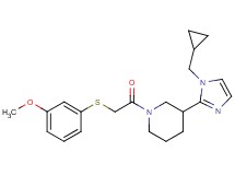 3-[1-(cyclopropylmethyl)-1H-imidazol-2-yl]-1-{[(3-methoxyphenyl)thio]acetyl}piperidine