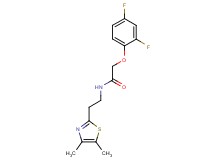2-(2,4-difluorophenoxy)-N-[2-(4,5-dimethyl-1,3-thiazol-2-yl)ethyl]acetamide