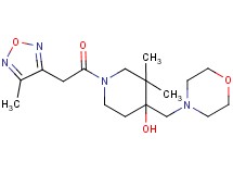 3,3-dimethyl-1-[(4-methyl-1,2,5-oxadiazol-3-yl)acetyl]-4-(morpholin-4-ylmethyl)piperidin-4-ol