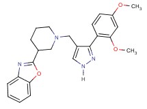 2-(1-{[3-(2,4-dimethoxyphenyl)-1H-pyrazol-4-yl]methyl}-3-piperidinyl)-1,3-benzoxazole