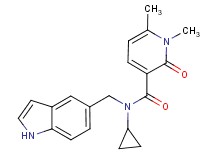 N-cyclopropyl-N-(1H-indol-5-ylmethyl)-1,6-dimethyl-2-oxo-1,2-dihydropyridine-3-carboxamide