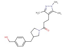 [4-({1-[3-(1,3,5-trimethyl-1H-pyrazol-4-yl)propanoyl]pyrrolidin-3-yl}methyl)phenyl]methanol