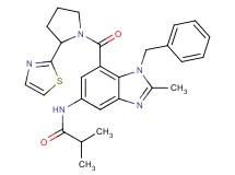 N-(1-benzyl-2-methyl-7-{[2-(1,3-thiazol-2-yl)-1-pyrrolidinyl]carbonyl}-1H-benzimidazol-5-yl)-2-methylpropanamide