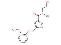 N-(2-hydroxyethyl)-5-[(2-methoxyphenoxy)methyl]-N-methyl-1H-pyrazole-3-carboxamide