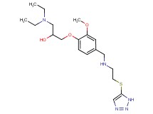 1-(diethylamino)-3-[2-methoxy-4-({[2-(1H-1,2,3-triazol-5-ylthio)ethyl]amino}methyl)phenoxy]-2-propanol