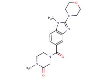 1-methyl-4-{[1-methyl-2-(4-morpholinyl)-1H-benzimidazol-5-yl]carbonyl}-2-piperazinone