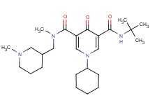 N'-(tert-butyl)-1-cyclohexyl-N-methyl-N-[(1-methyl-3-piperidinyl)methyl]-4-oxo-1,4-dihydro-3,5-pyridinedicarboxamide