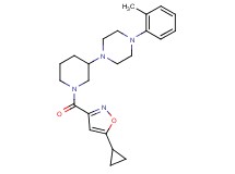 1-{1-[(5-cyclopropyl-3-isoxazolyl)carbonyl]-3-piperidinyl}-4-(2-methylphenyl)piperazine