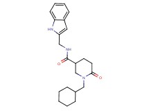 1-(cyclohexylmethyl)-N-(1H-indol-2-ylmethyl)-6-oxo-3-piperidinecarboxamide