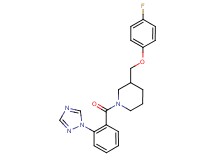 3-[(4-fluorophenoxy)methyl]-1-[2-(1H-1,2,4-triazol-1-yl)benzoyl]piperidine