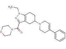 1-ethyl-3-(4-morpholinylcarbonyl)-5-(4-phenyl-3,6-dihydro-1(2H)-pyridinyl)-4,5,6,7-tetrahydro-1H-indazole