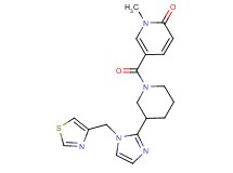 1-methyl-5-({3-[1-(1,3-thiazol-4-ylmethyl)-1H-imidazol-2-yl]piperidin-1-yl}carbonyl)pyridin-2(1H)-one
