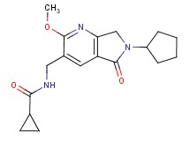 N-[(6-cyclopentyl-2-methoxy-5-oxo-6,7-dihydro-5H-pyrrolo[3,4-b]pyridin-3-yl)methyl]cyclopropanecarboxamide