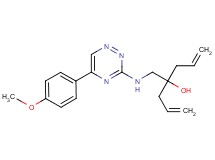 4-({[5-(4-methoxyphenyl)-1,2,4-triazin-3-yl]amino}methyl)-1,6-heptadien-4-ol