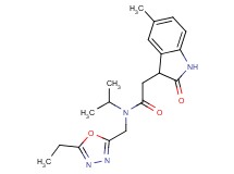 N-[(5-ethyl-1,3,4-oxadiazol-2-yl)methyl]-N-isopropyl-2-(5-methyl-2-oxo-2,3-dihydro-1H-indol-3-yl)acetamide