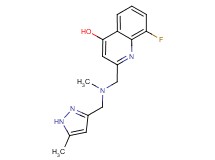 8-fluoro-2-({methyl[(5-methyl-1H-pyrazol-3-yl)methyl]amino}methyl)quinolin-4-ol