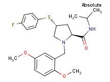 (4R)-1-(2,5-dimethoxybenzyl)-4-[(4-fluorophenyl)thio]-N-isopropyl-L-prolinamide
