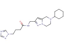 N-[(5-cyclohexyl-4,5,6,7-tetrahydropyrazolo[1,5-a]pyrazin-2-yl)methyl]-4-(1H-1,2,4-triazol-1-yl)butanamide