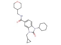 1-cyclohexyl-3-(cyclopropylmethyl)-2-oxo-N-(tetrahydro-2H-pyran-4-ylmethyl)-2,3-dihydro-1H-benzimidazole-5-carboxamide