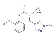 N-cyclopropyl-N-[(1-methyl-1H-pyrazol-4-yl)methyl]-N'-[2-(methylthio)phenyl]urea
