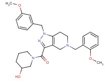 1-{[5-(2-methoxybenzyl)-1-(3-methoxybenzyl)-4,5,6,7-tetrahydro-1H-pyrazolo[4,3-c]pyridin-3-yl]carbonyl}-3-piperidinol
