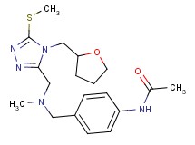 N-{4-[(methyl{[5-(methylthio)-4-(tetrahydro-2-furanylmethyl)-4H-1,2,4-triazol-3-yl]methyl}amino)methyl]phenyl}acetamide