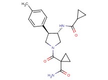1-{[(3S*,4R*)-3-[(cyclopropylcarbonyl)amino]-4-(4-methylphenyl)-1-pyrrolidinyl]carbonyl}cyclopropanecarboxamide