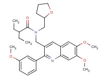 N-{[6,7-dimethoxy-2-(3-methoxyphenyl)-3-quinolinyl]methyl}-2-ethyl-N-(tetrahydro-2-furanylmethyl)butanamide