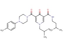 1-isobutyl-N-(3-methylbutyl)-5-{[4-(4-methylphenyl)-1-piperazinyl]carbonyl}-4-oxo-1,4-dihydro-3-pyridinecarboxamide