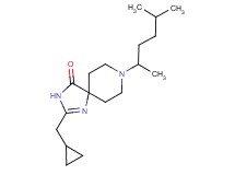 2-(cyclopropylmethyl)-8-(1,4-dimethylpentyl)-1,3,8-triazaspiro[4.5]dec-1-en-4-one