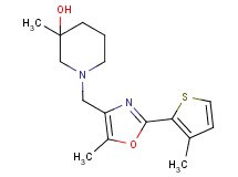 3-methyl-1-{[5-methyl-2-(3-methyl-2-thienyl)-1,3-oxazol-4-yl]methyl}piperidin-3-ol