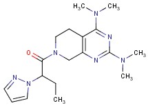 N,N,N',N'-tetramethyl-7-[2-(1H-pyrazol-1-yl)butanoyl]-5,6,7,8-tetrahydropyrido[3,4-d]pyrimidine-2,4-diamine