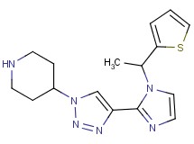 4-(4-{1-[1-(2-thienyl)ethyl]-1H-imidazol-2-yl}-1H-1,2,3-triazol-1-yl)piperidine