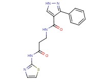 N-[3-oxo-3-(1,3-thiazol-2-ylamino)propyl]-3-phenyl-1H-pyrazole-4-carboxamide