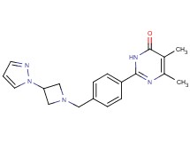 5,6-dimethyl-2-(4-{[3-(1H-pyrazol-1-yl)azetidin-1-yl]methyl}phenyl)pyrimidin-4(3H)-one