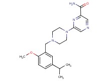 6-[4-(5-isopropyl-2-methoxybenzyl)piperazin-1-yl]pyrazine-2-carboxamide