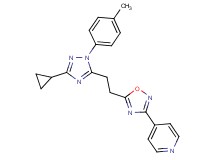 4-(5-{2-[3-cyclopropyl-1-(4-methylphenyl)-1H-1,2,4-triazol-5-yl]ethyl}-1,2,4-oxadiazol-3-yl)pyridine