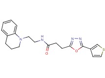 N-[2-(3,4-dihydro-1(2H)-quinolinyl)ethyl]-3-[5-(3-thienyl)-1,3,4-oxadiazol-2-yl]propanamide