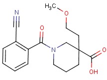 1-(2-cyanobenzoyl)-3-(2-methoxyethyl)-3-piperidinecarboxylic acid