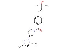 4-(4-{[3-(3,5-dimethyl-1H-pyrazol-1-yl)-1-pyrrolidinyl]carbonyl}phenyl)-2-methyl-2-butanol