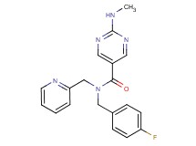 N-(4-fluorobenzyl)-2-(methylamino)-N-(pyridin-2-ylmethyl)pyrimidine-5-carboxamide