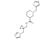 1-(2-furylmethyl)-N-{[1-(1H-imidazol-1-ylmethyl)cyclopropyl]methyl}piperidine-3-carboxamide