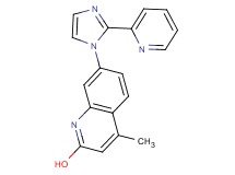 4-methyl-7-[2-(2-pyridinyl)-1H-imidazol-1-yl]-2-quinolinol