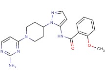 N-{1-[1-(2-aminopyrimidin-4-yl)piperidin-4-yl]-1H-pyrazol-5-yl}-2-methoxybenzamide