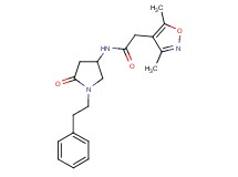 2-(3,5-dimethyl-4-isoxazolyl)-N-[5-oxo-1-(2-phenylethyl)-3-pyrrolidinyl]acetamide